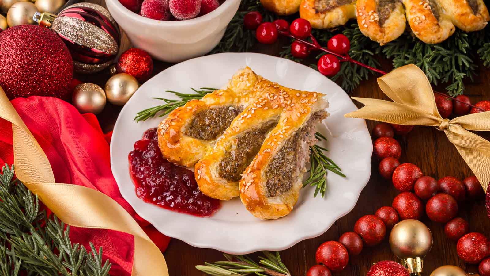 Sausage Roll Wreath By Tessie's Table.