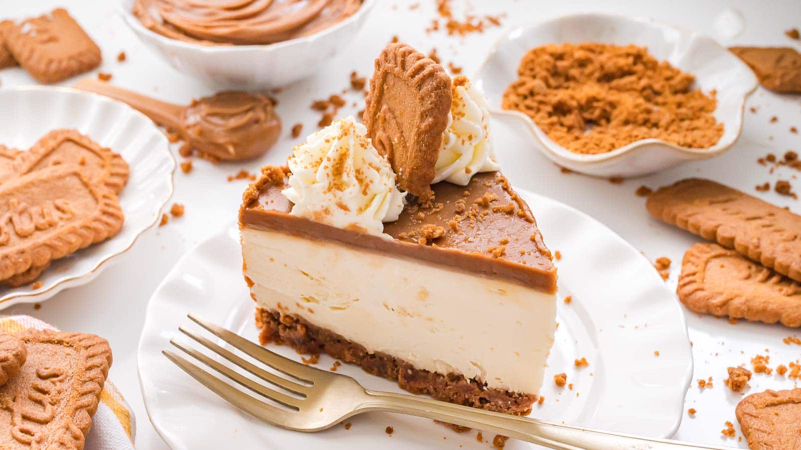 No-Bake Biscoff Cheesecake by Tessie's Table.