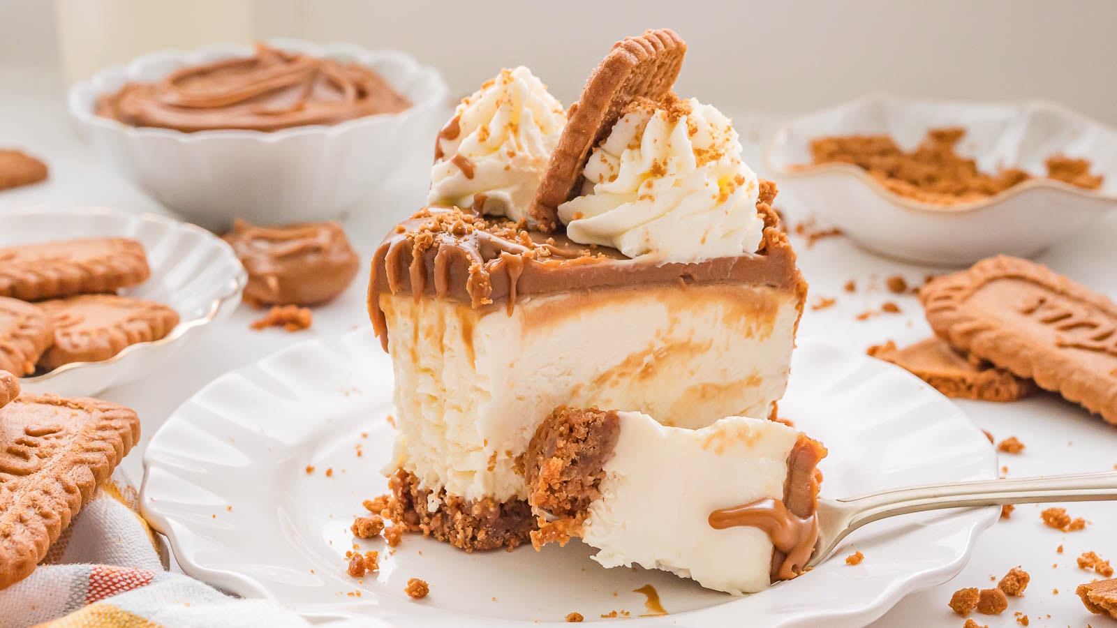 No-Bake Biscoff Cheesecake by Tessie's Table.
