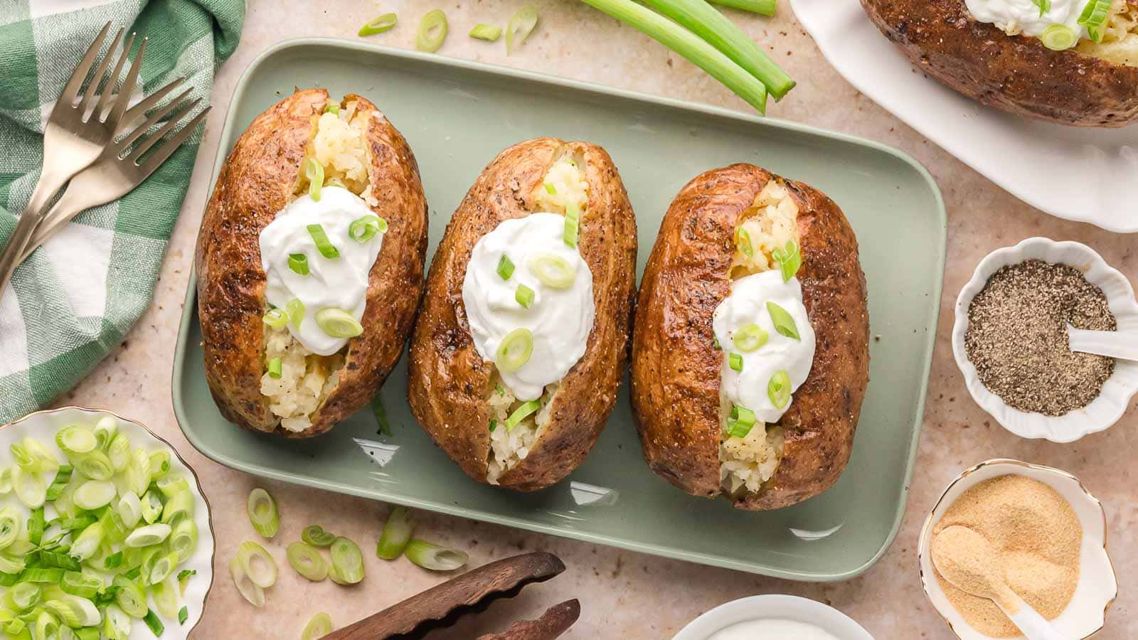 Perfect Baked Potatoes by Tessie's Table.