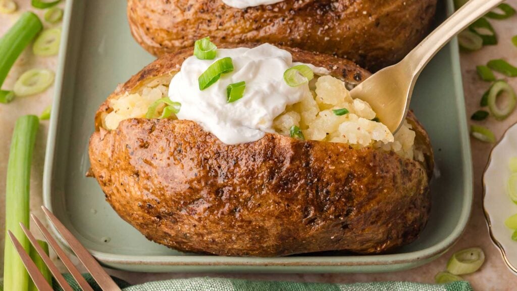 Perfect Baked Potatoes by Tessie's Table.
