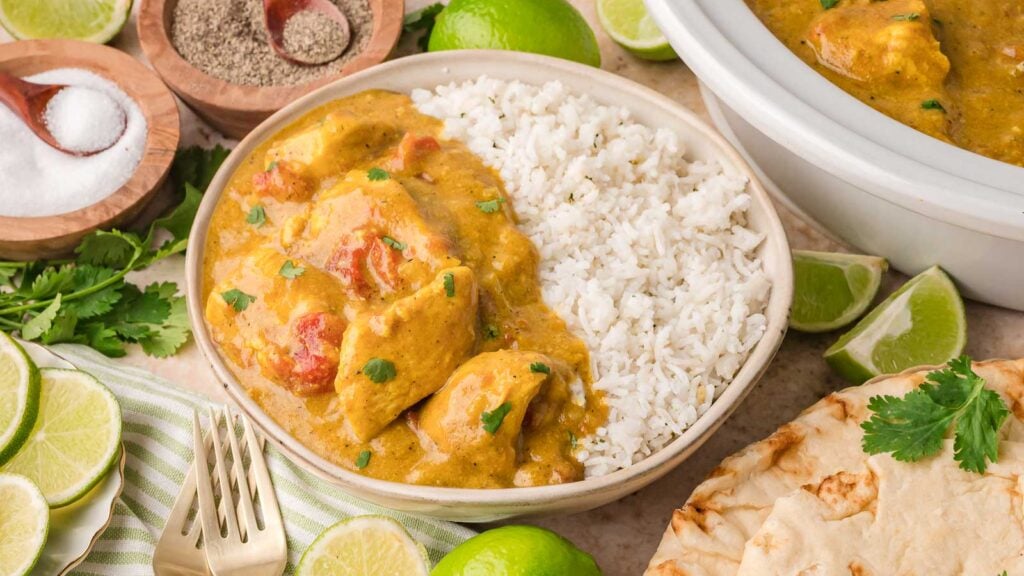 Slow Cooker Coconut Chicken Curry by Tessie's Table.