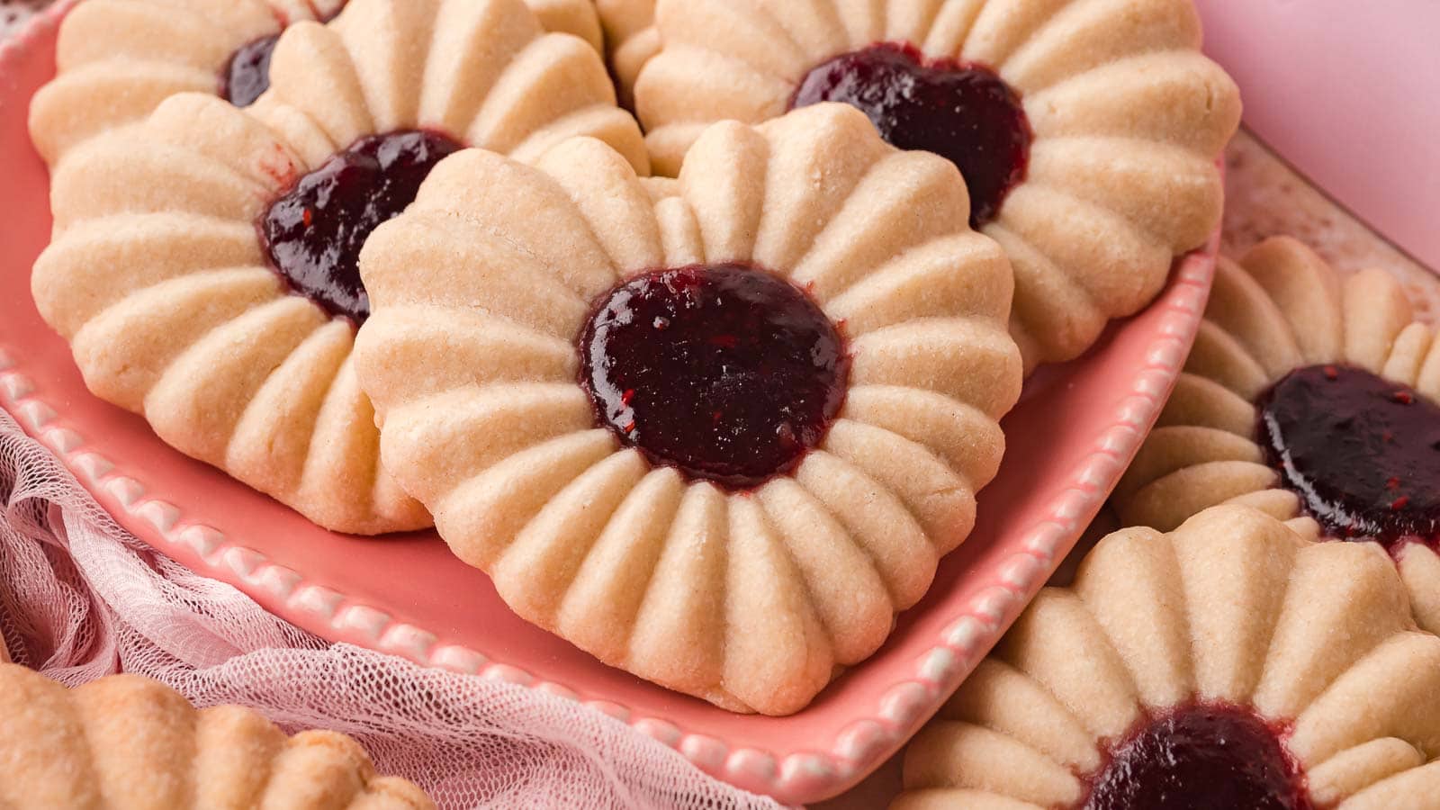 Heart Jam Cookies by Tessie's Table.