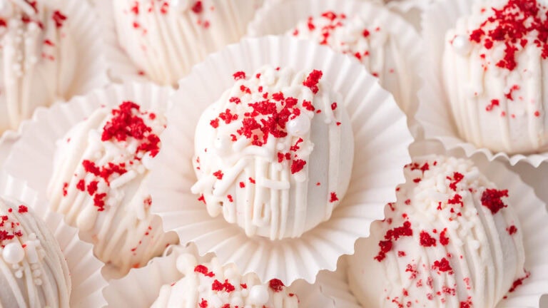 Red Velvet Truffles by Tessie's Table.