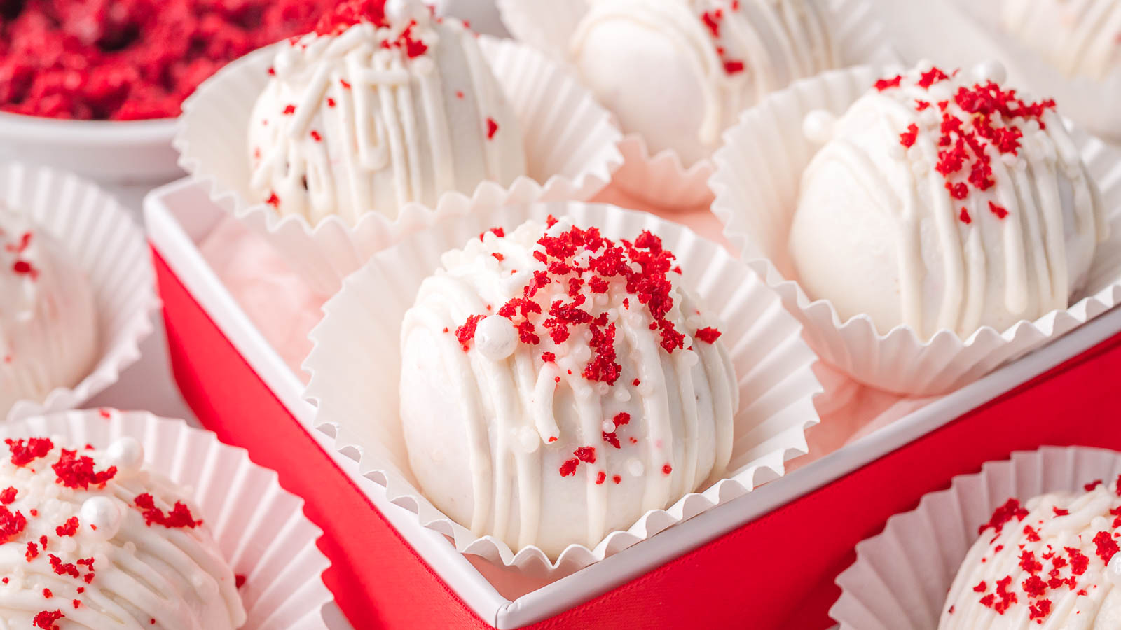 Red Velvet Truffles by Tessie's Table.