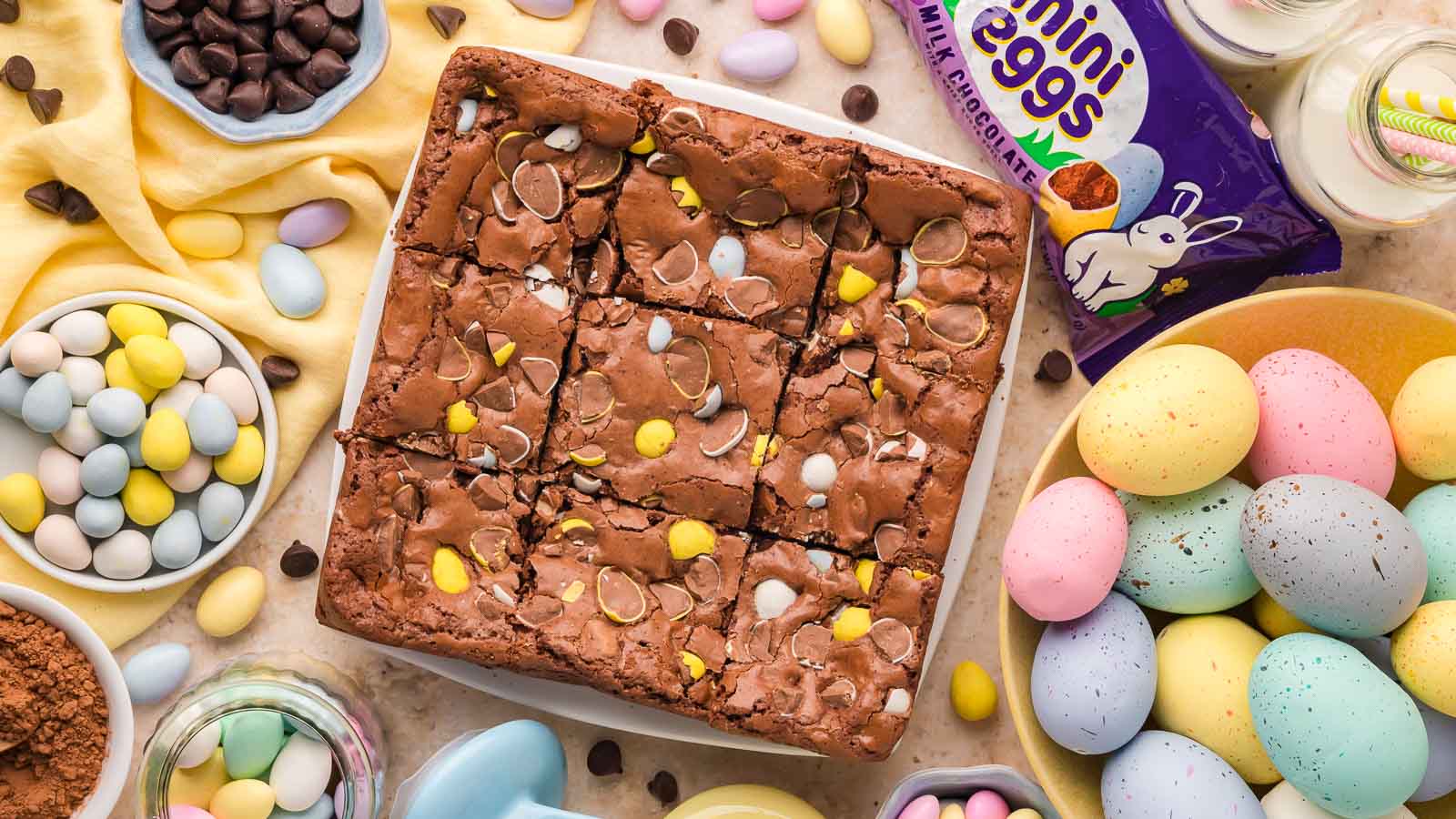 Cadbury Egg Brownies By Tessies Table.