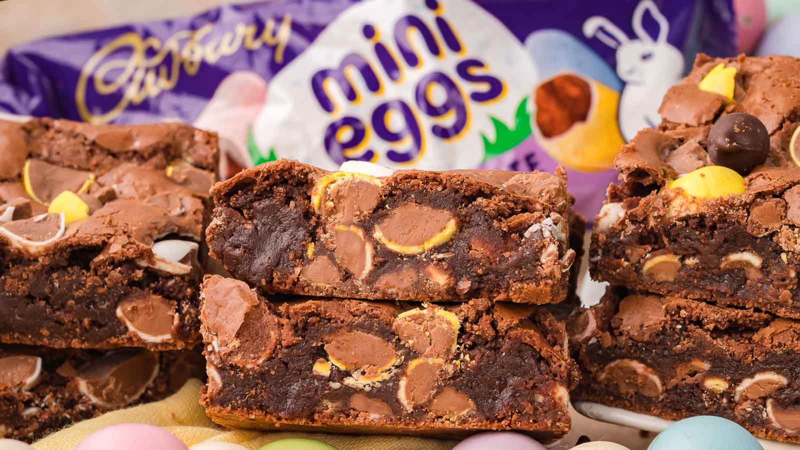 Cadbury Egg Brownies By Tessies Table.