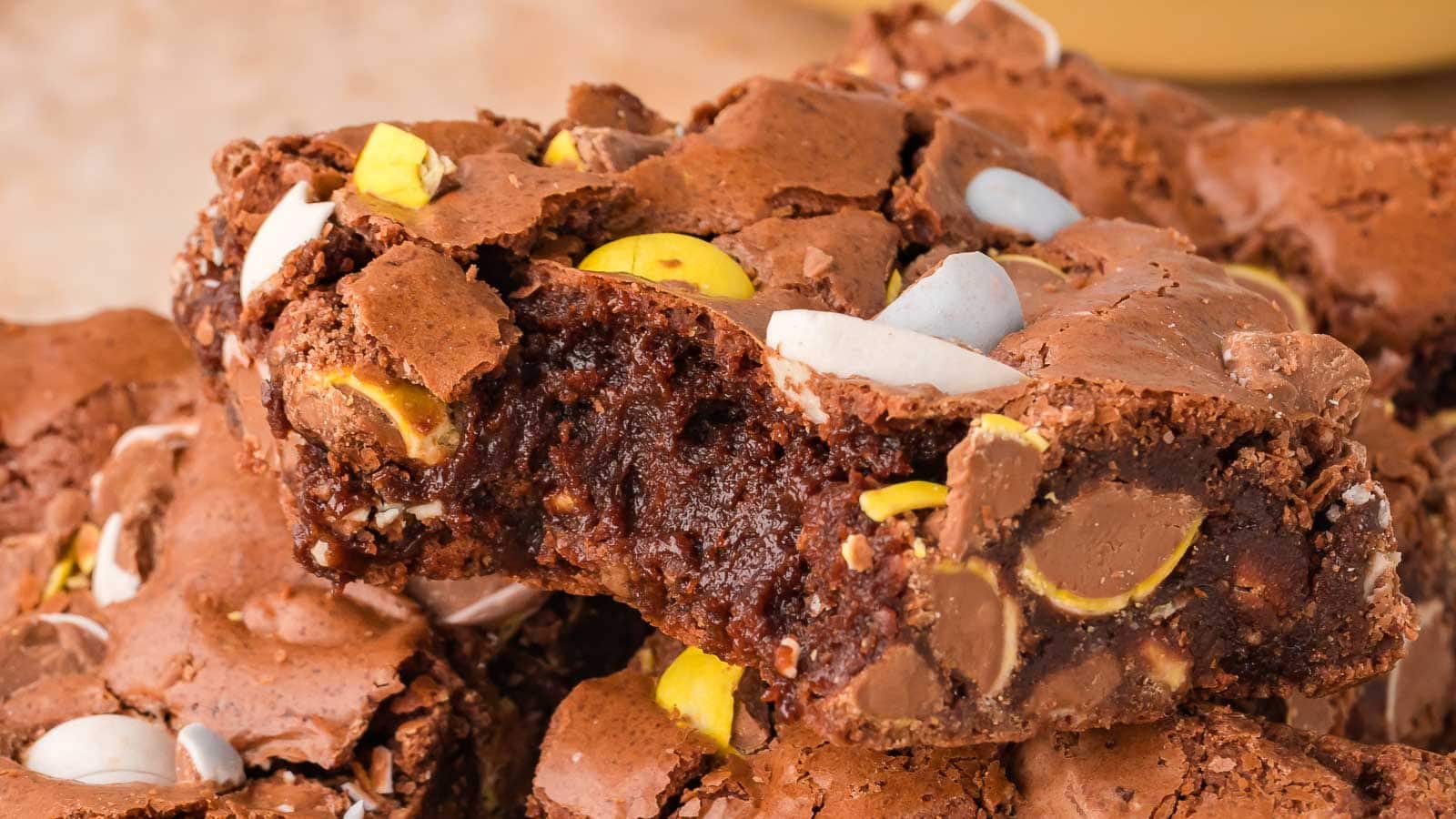 Cadbury Egg Brownies By Tessies Table.