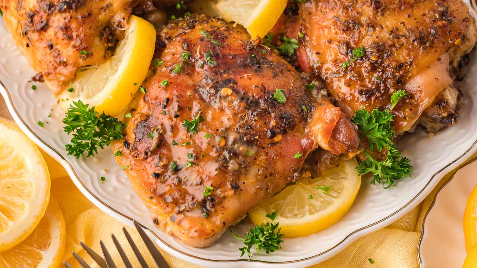 Lemon Garlic Chicken Thighs