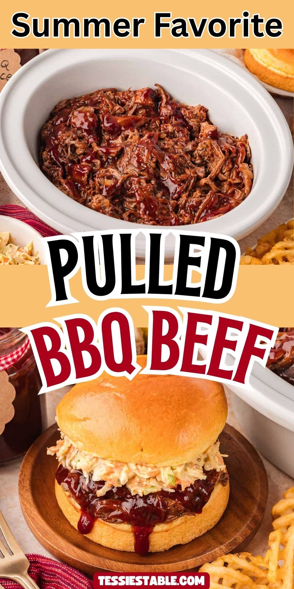 Slow Cooker BBQ Beef (Tender Shredded Beef for Sandwiches & Parties)