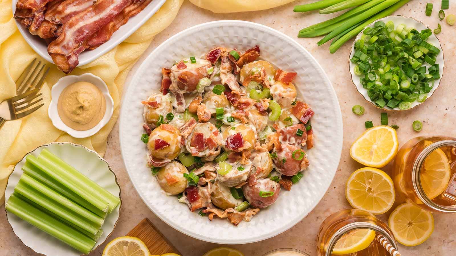 Potato Salad with Bacon By Tessies Table.