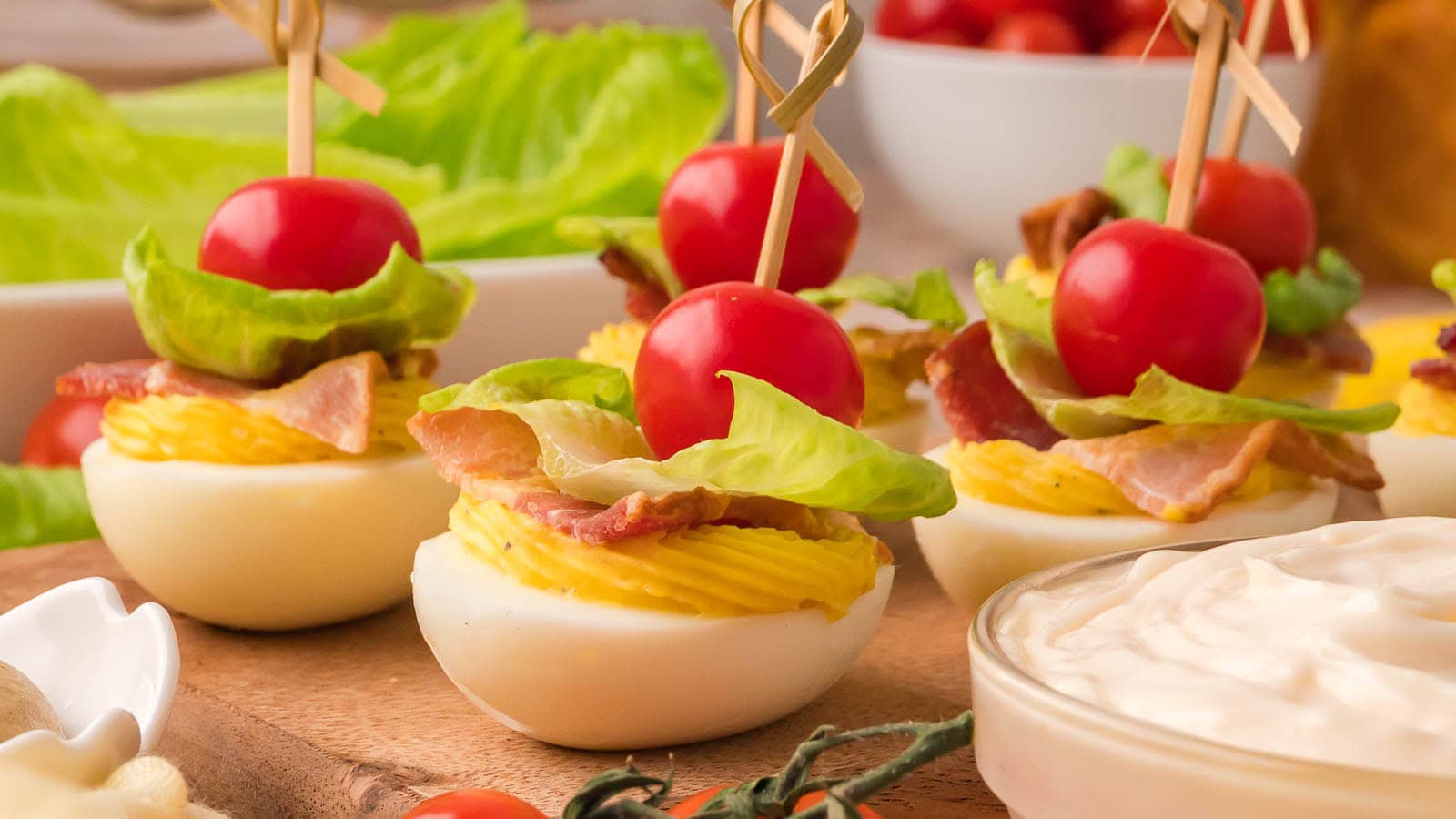 Blt Deviled Eggs By Tessies Table.
