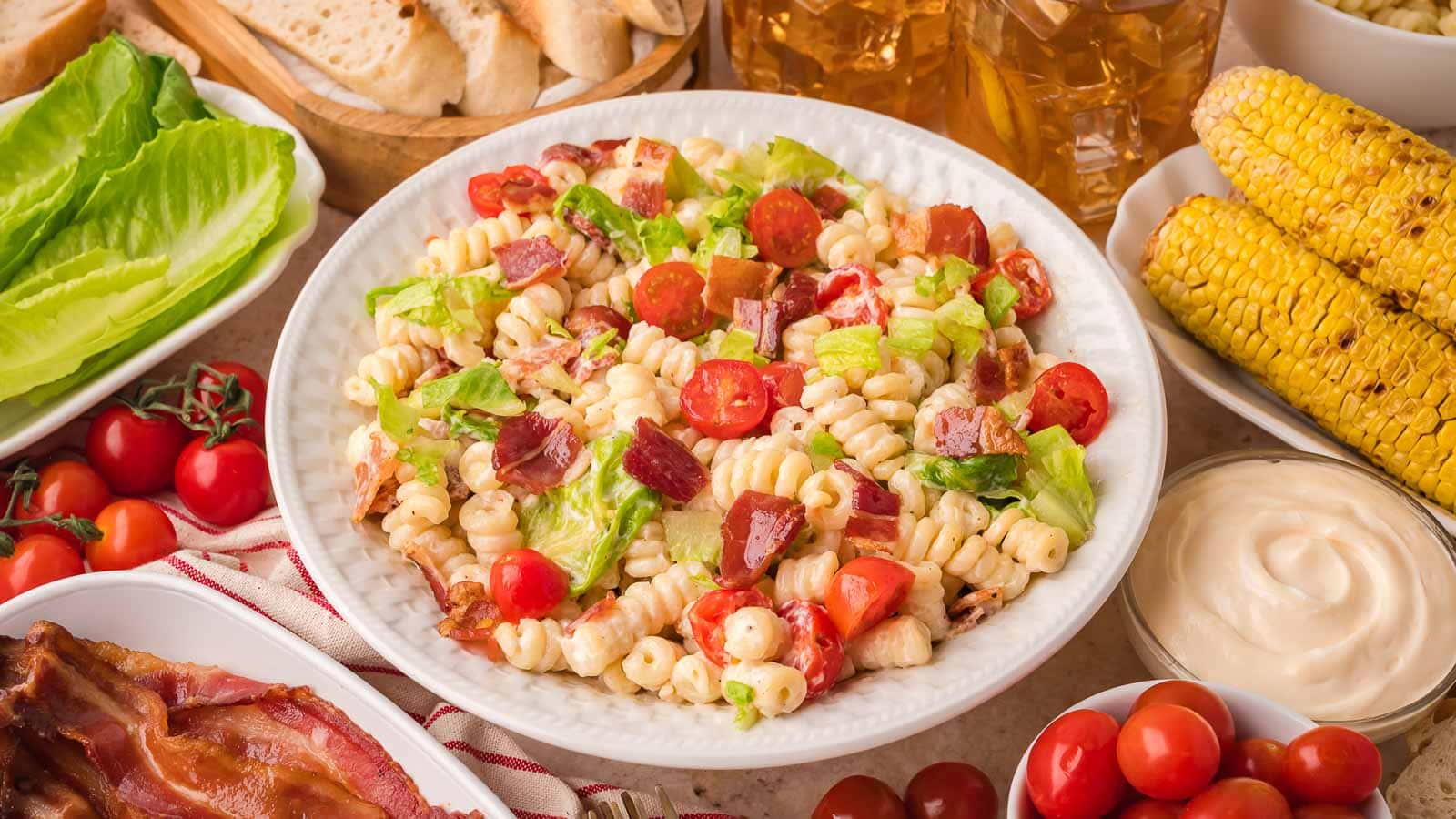BLT Pasta Salad By Tessies Table.