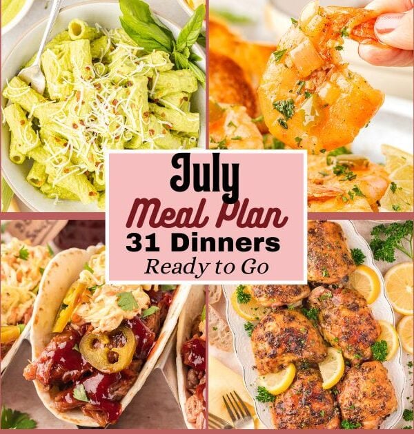 Monthly Meal Plan for July 2026