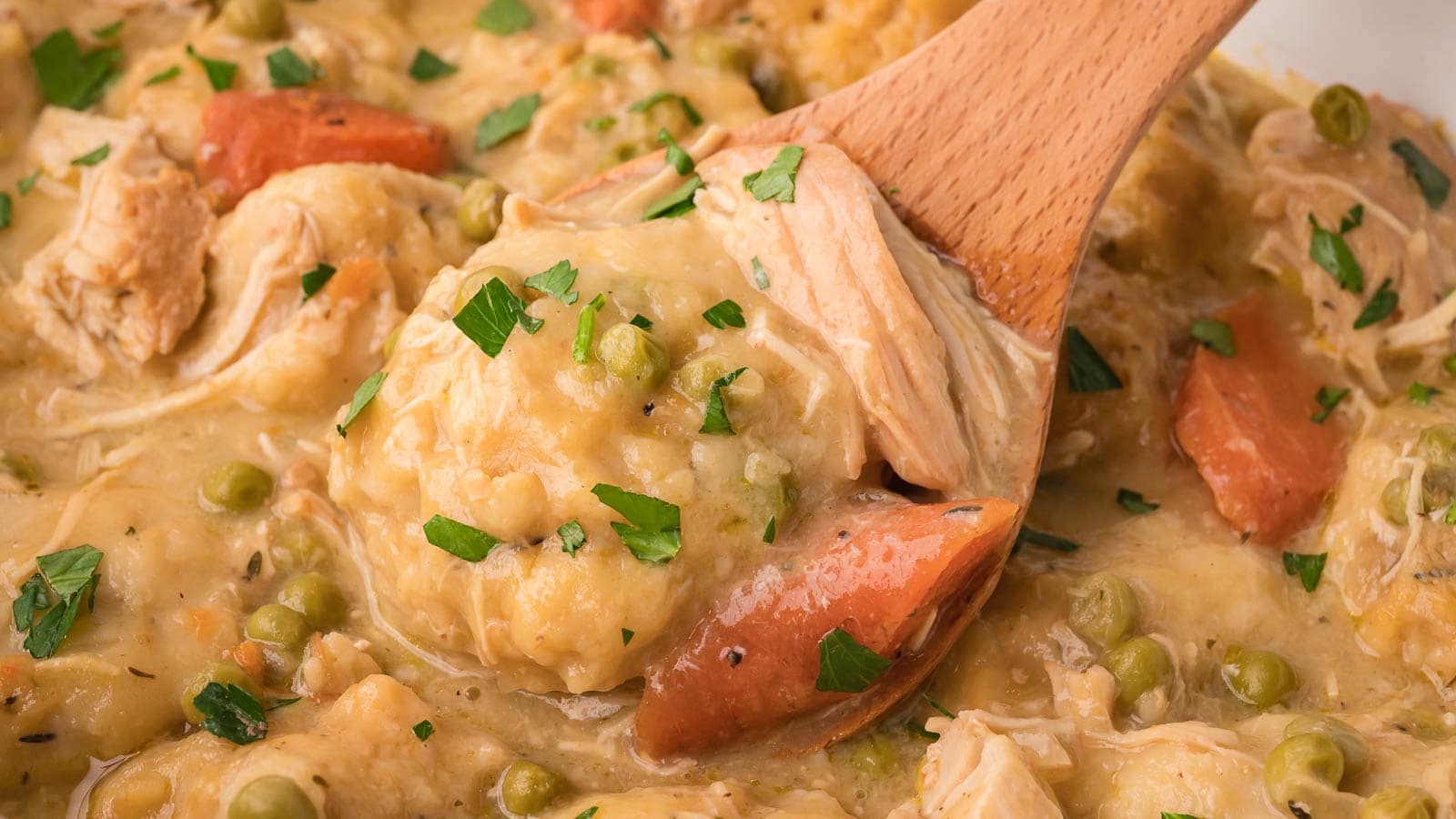 Slow Cooker Chicken and Dumplings By Tessies Table.