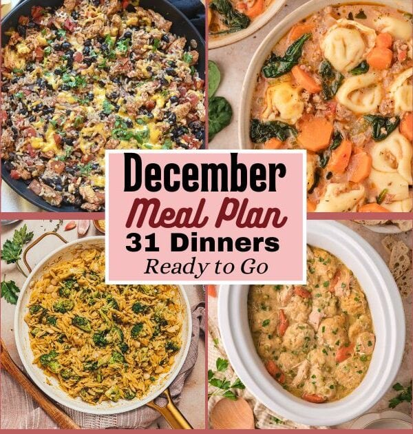 Monthly Meal Plan for December 2026