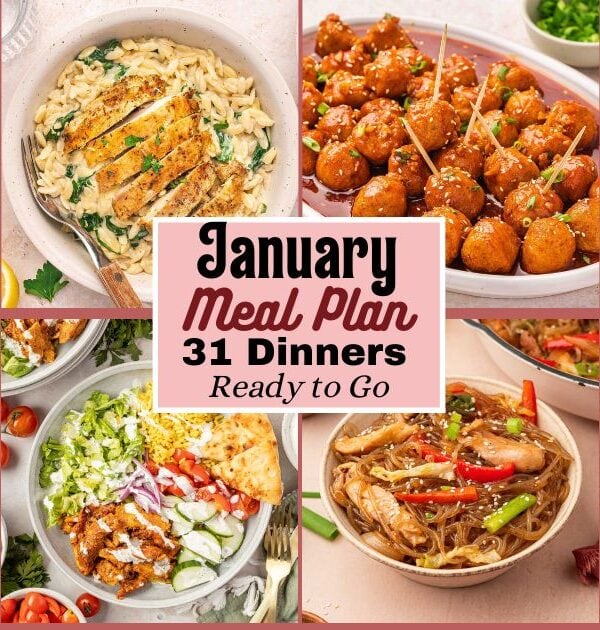 Monthly Meal Plan for January 2027